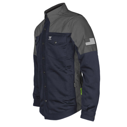 Summer Mesh Reflective Shirt Navy Blue Nebula - with Pads