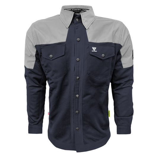 Summer Mesh Reflective Shirt Navy Blue Eclipse - with Pads