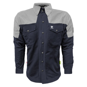 Summer Mesh Reflective Shirt Navy Blue Eclipse - with Pads
