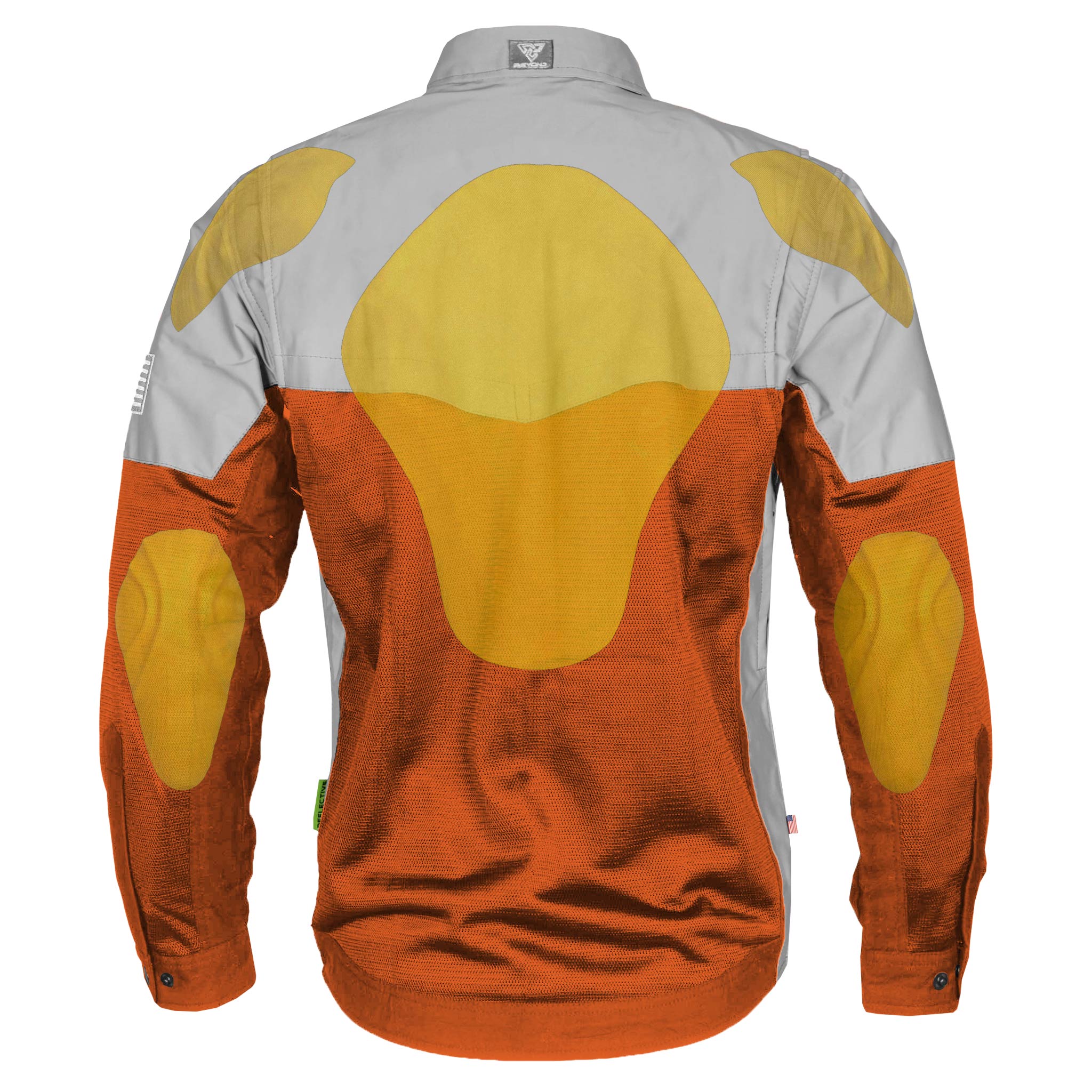 Summer Mesh Reflective Shirt Orange Eclipse - with Pads