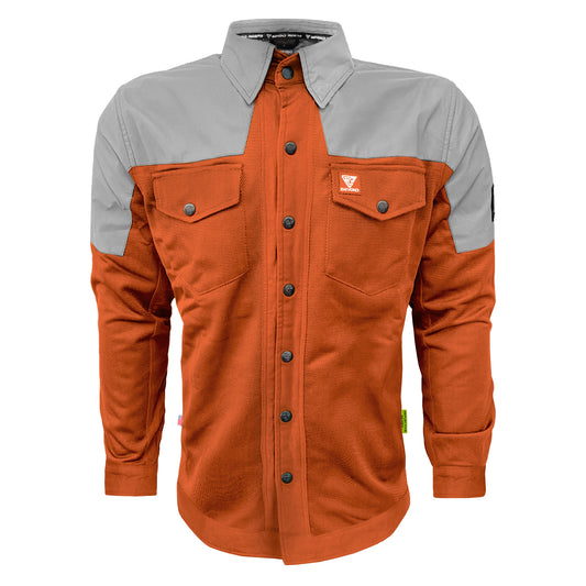 Summer Mesh Reflective Shirt Orange Eclipse - with Pads