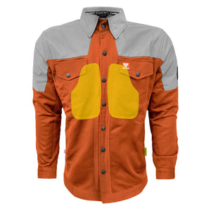 Summer Mesh Reflective Shirt Orange Eclipse - with Pads