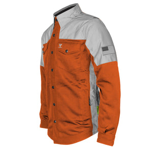Summer Mesh Reflective Shirt Orange Eclipse - with Pads