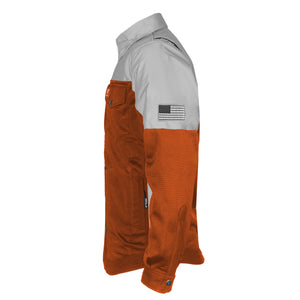 Summer Mesh Reflective Shirt Orange Eclipse - with Pads