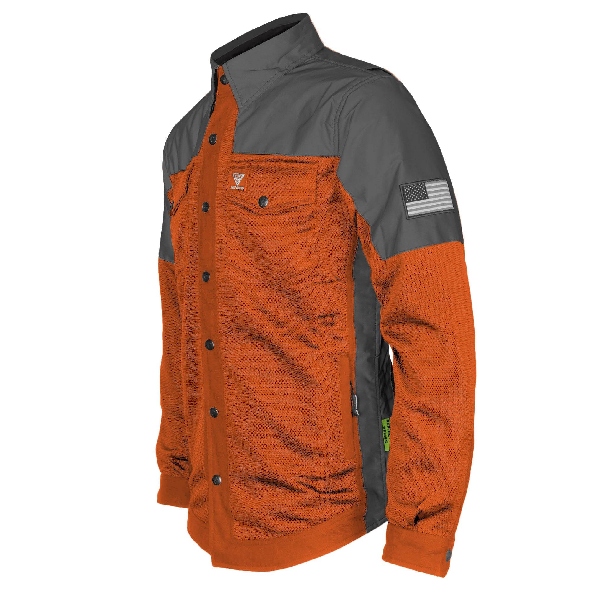 Summer Mesh Reflective Shirt Orange Nebula - with Pads – Beyond Riders
