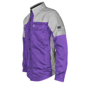 Summer Mesh Reflective Shirt Purple Eclipse - with Pads