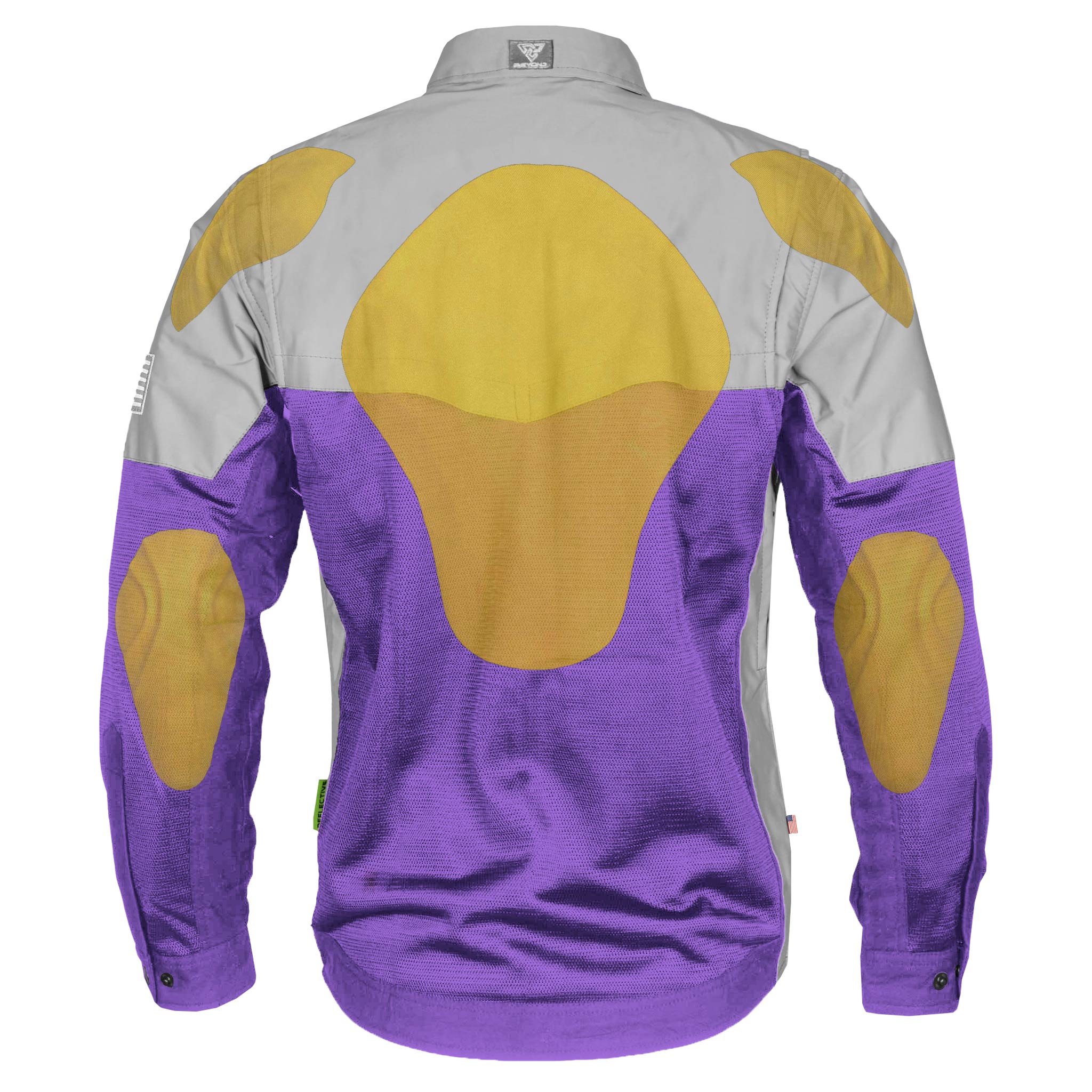 Summer Mesh Reflective Shirt Purple Eclipse - with Pads