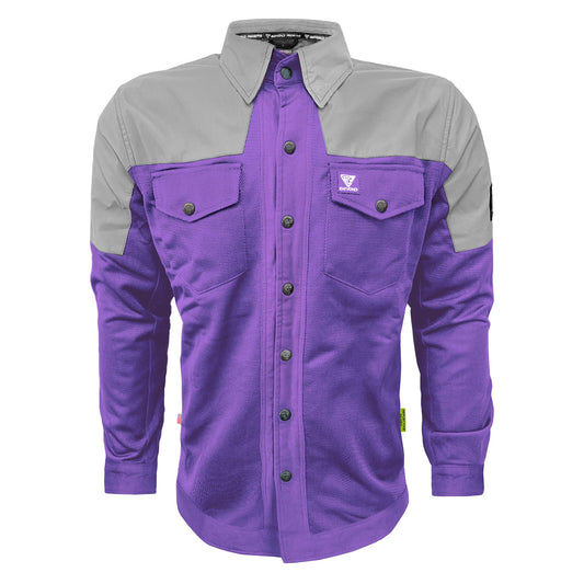 Summer Mesh Reflective Shirt Purple Eclipse - with Pads