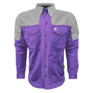 Summer Mesh Reflective Shirt Purple Eclipse - with Pads