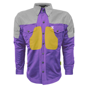 Summer Mesh Reflective Shirt Purple Eclipse - with Pads