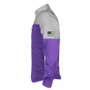 Summer Mesh Reflective Shirt Purple Eclipse - with Pads