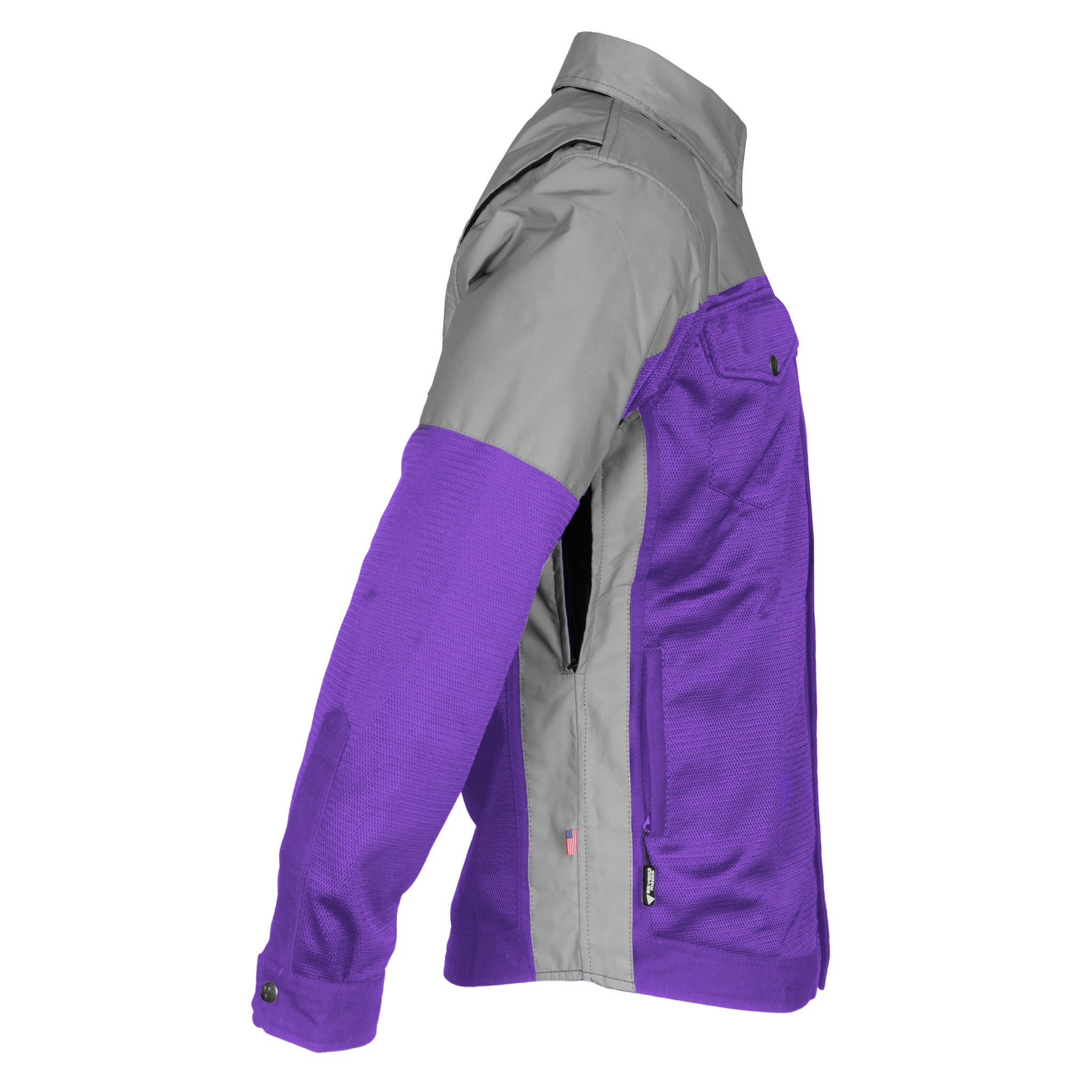 Summer Mesh Reflective Shirt Purple Eclipse - with Pads