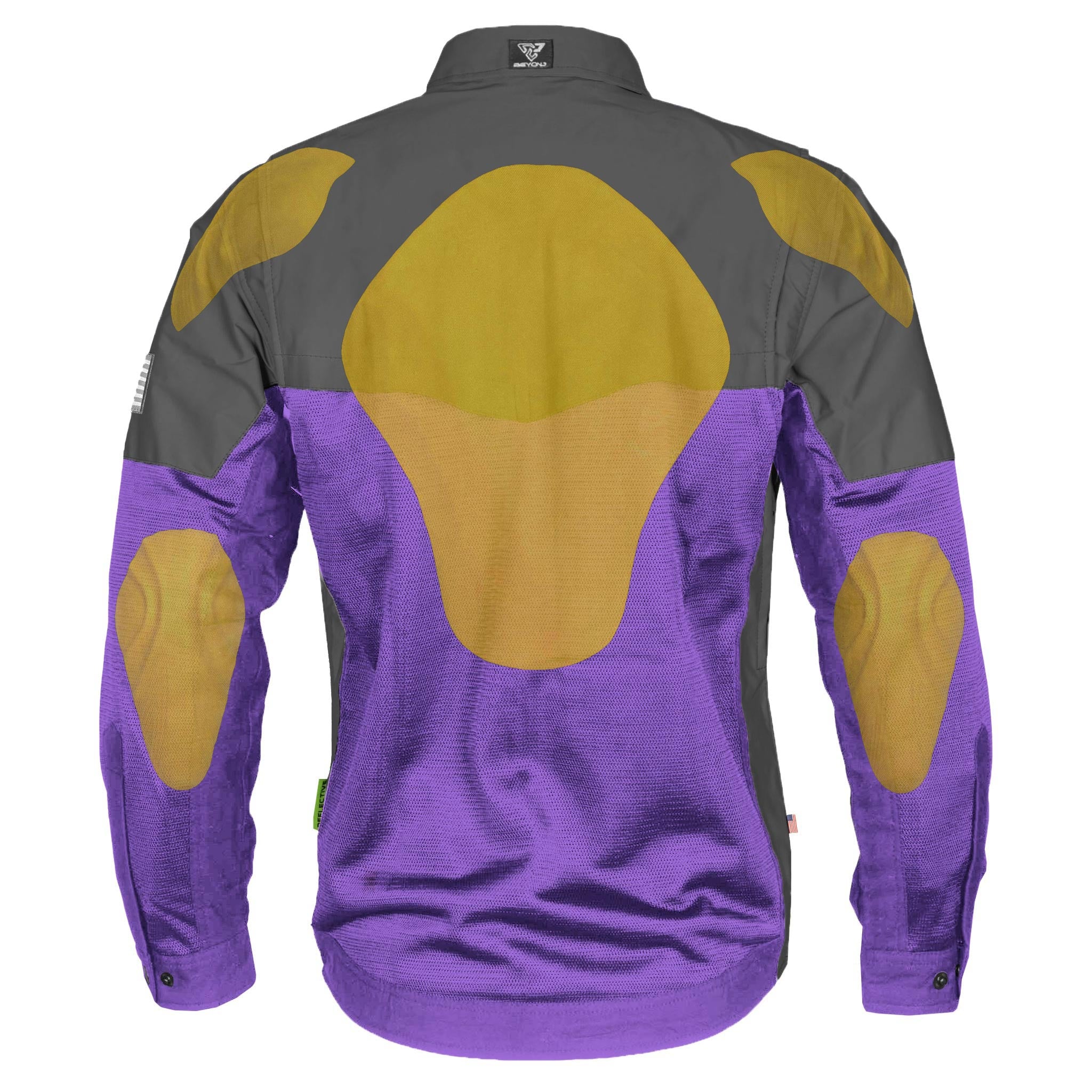 Summer Mesh Reflective Shirt Purple Nebula - with Pads – Beyond Riders