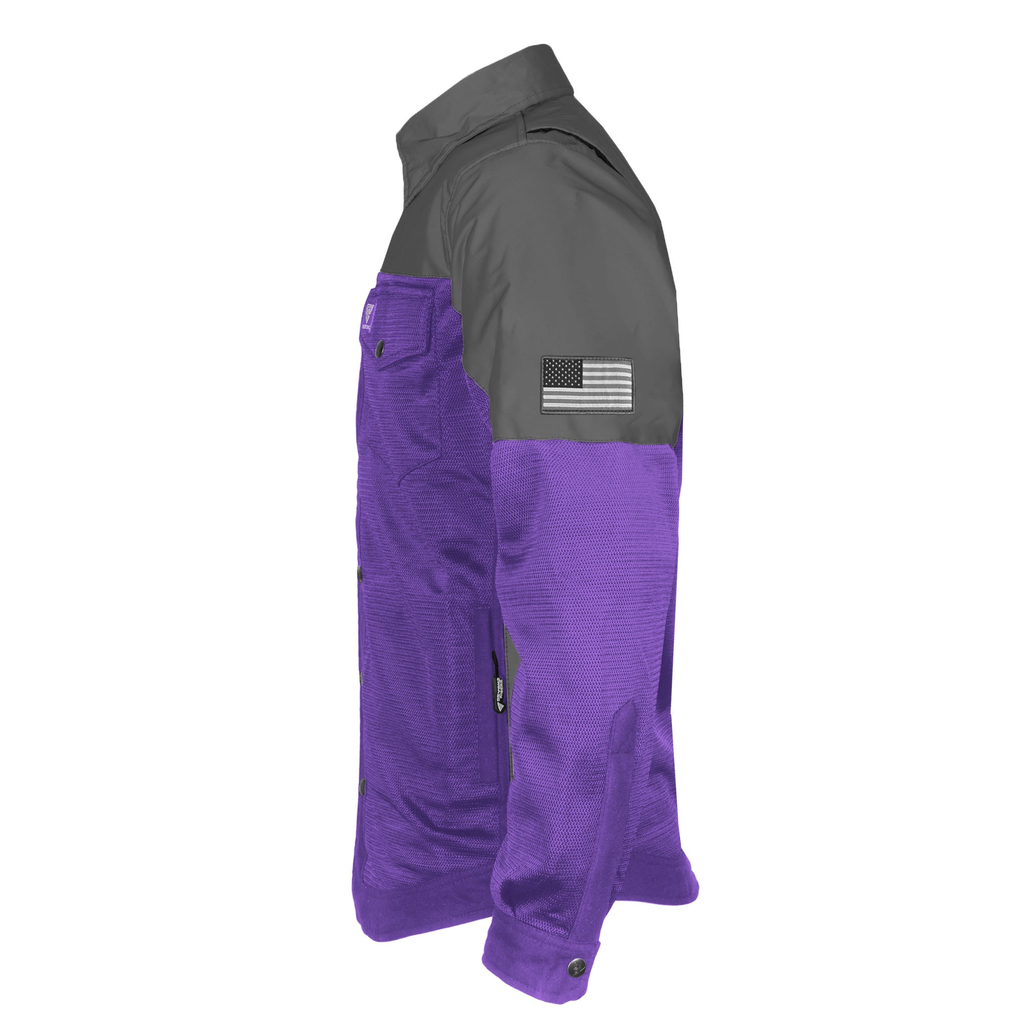 Summer Mesh Reflective Shirt Purple Nebula - with Pads