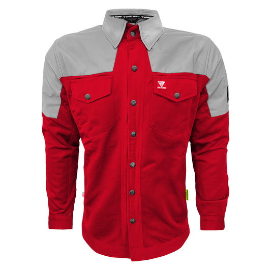 Summer Mesh Reflective Shirt Red Eclipse - with Pads