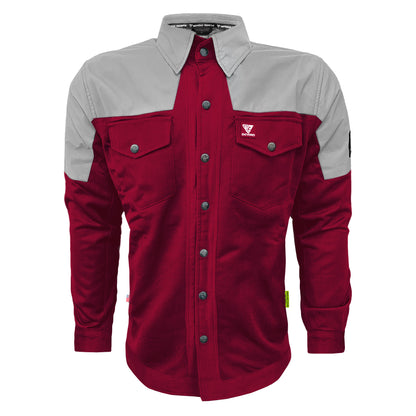 Summer Mesh Reflective Shirt Red Maroon Eclipse - with Pads