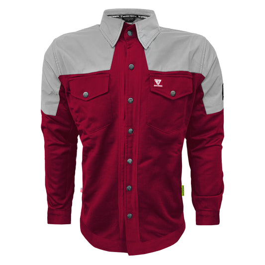 Summer Mesh Reflective Shirt Red Maroon Eclipse - with Pads