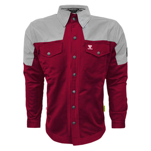 Summer Mesh Reflective Shirt Red Maroon Eclipse - with Pads