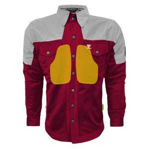 Summer Mesh Reflective Shirt Red Maroon Eclipse - with Pads