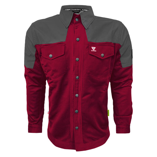 Summer Mesh Reflective Shirt Red Maroon Nebula - with Pads