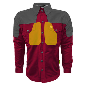 Summer Mesh Reflective Shirt Red Maroon Nebula - with Pads