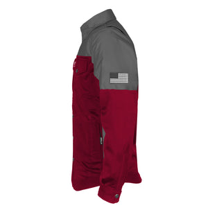 Summer Mesh Reflective Shirt Red Maroon Nebula - with Pads