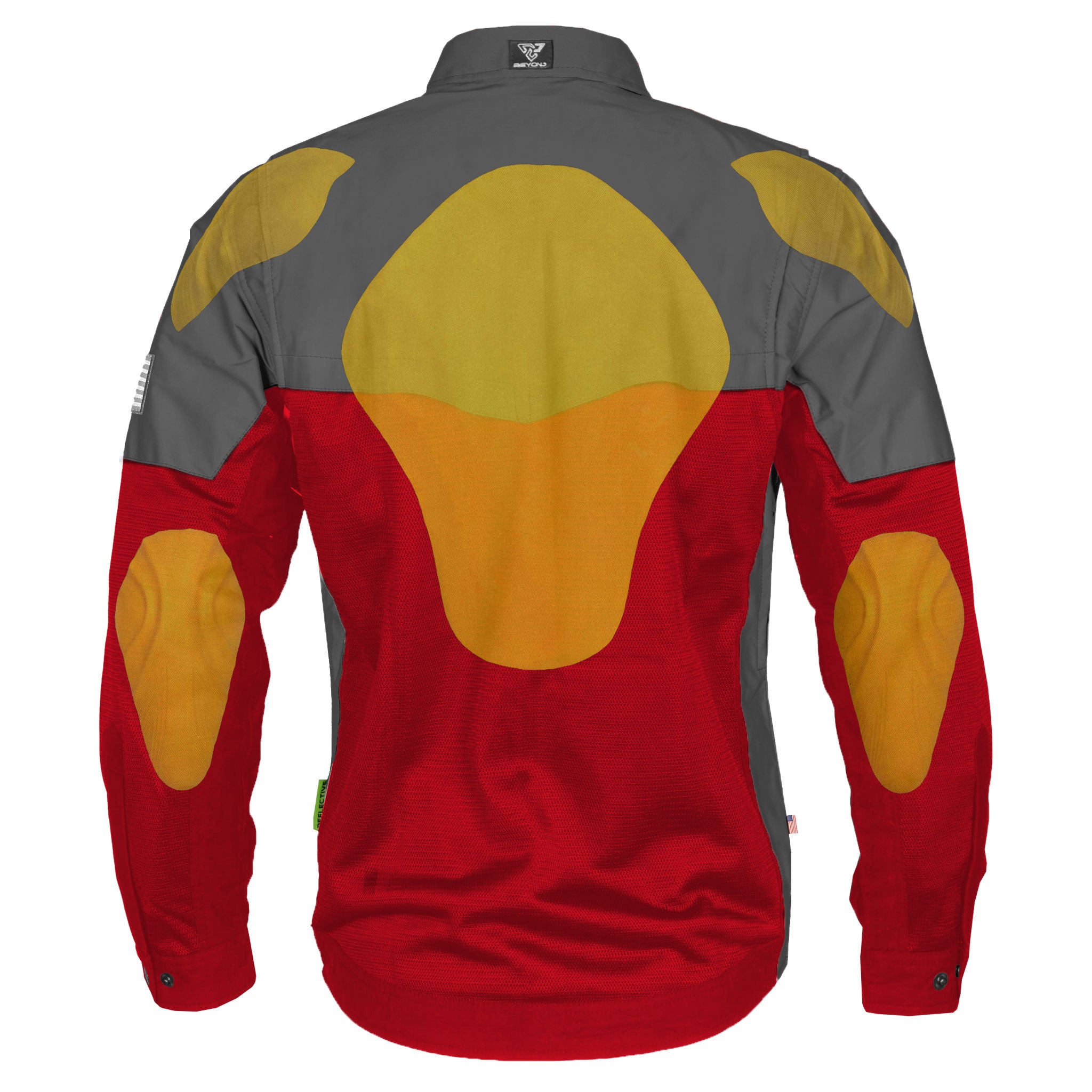 Summer Mesh Reflective Shirt Red Nebula - with Pads – Beyond Riders