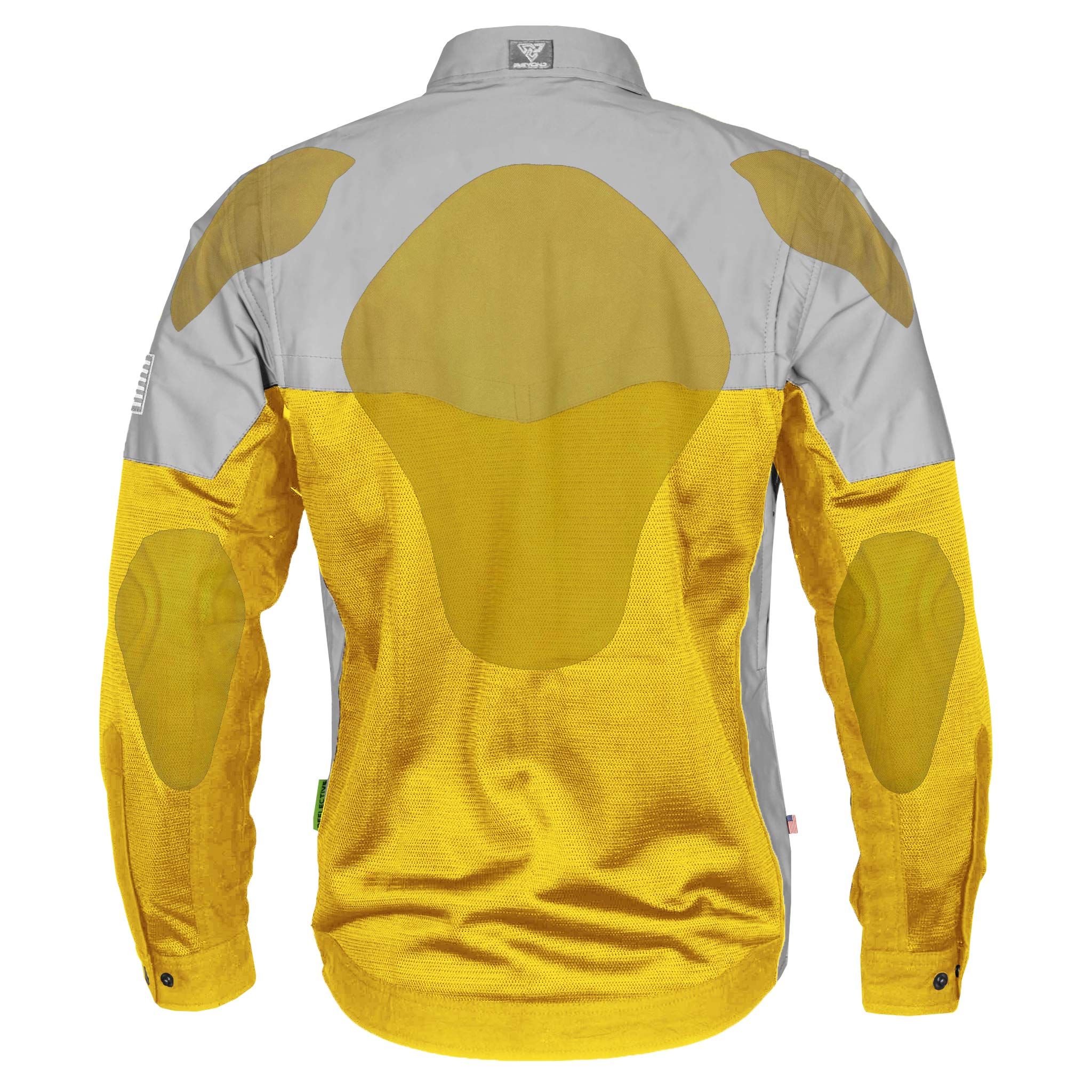 Summer Mesh Reflective Shirt Yellow Eclipse - with Pads