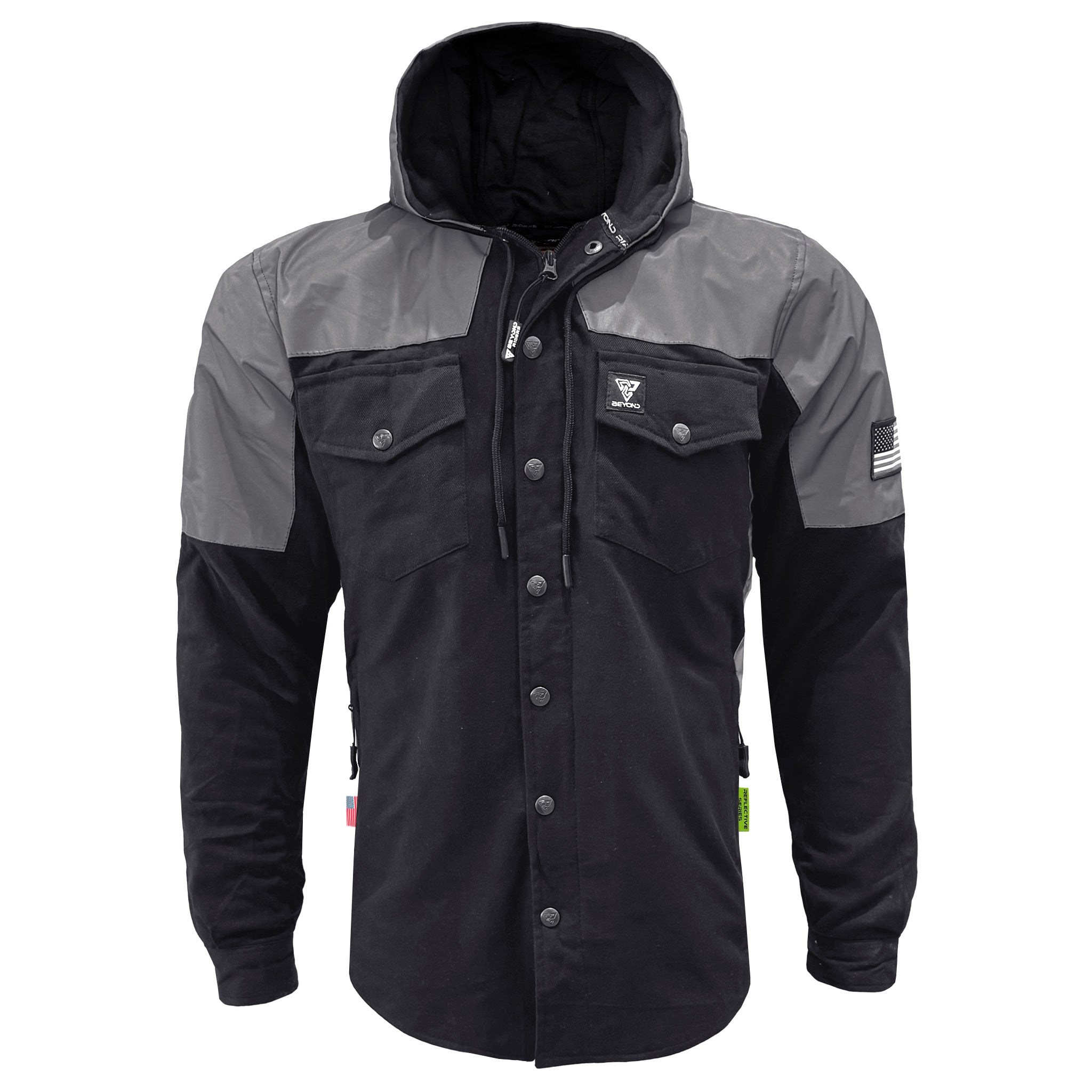 Protective Canvas Jacket for Men - Black with Pads – Beyond Riders
