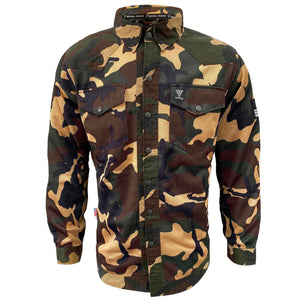 Summer Mesh Protective Camouflage Shirt "Knight Hawk" - Dark Color with Pads