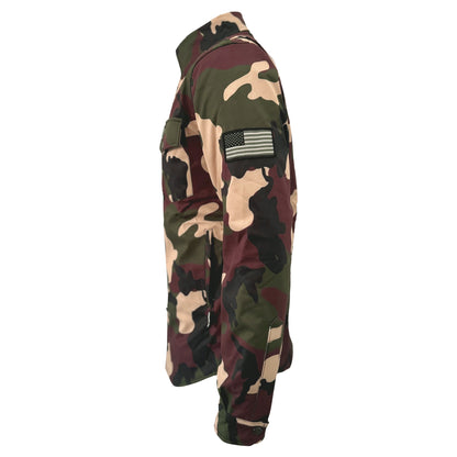 Protective SoftShell Winter Jacket for Men - Camouflage Knight Hawk with Pads