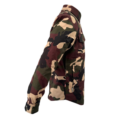 Protective SoftShell Winter Jacket for Men - Camouflage Knight Hawk with Pads