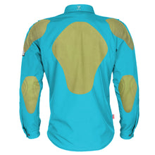 Protective SoftShell Winter Jacket for Men - Arctic Blue Matte with Pads