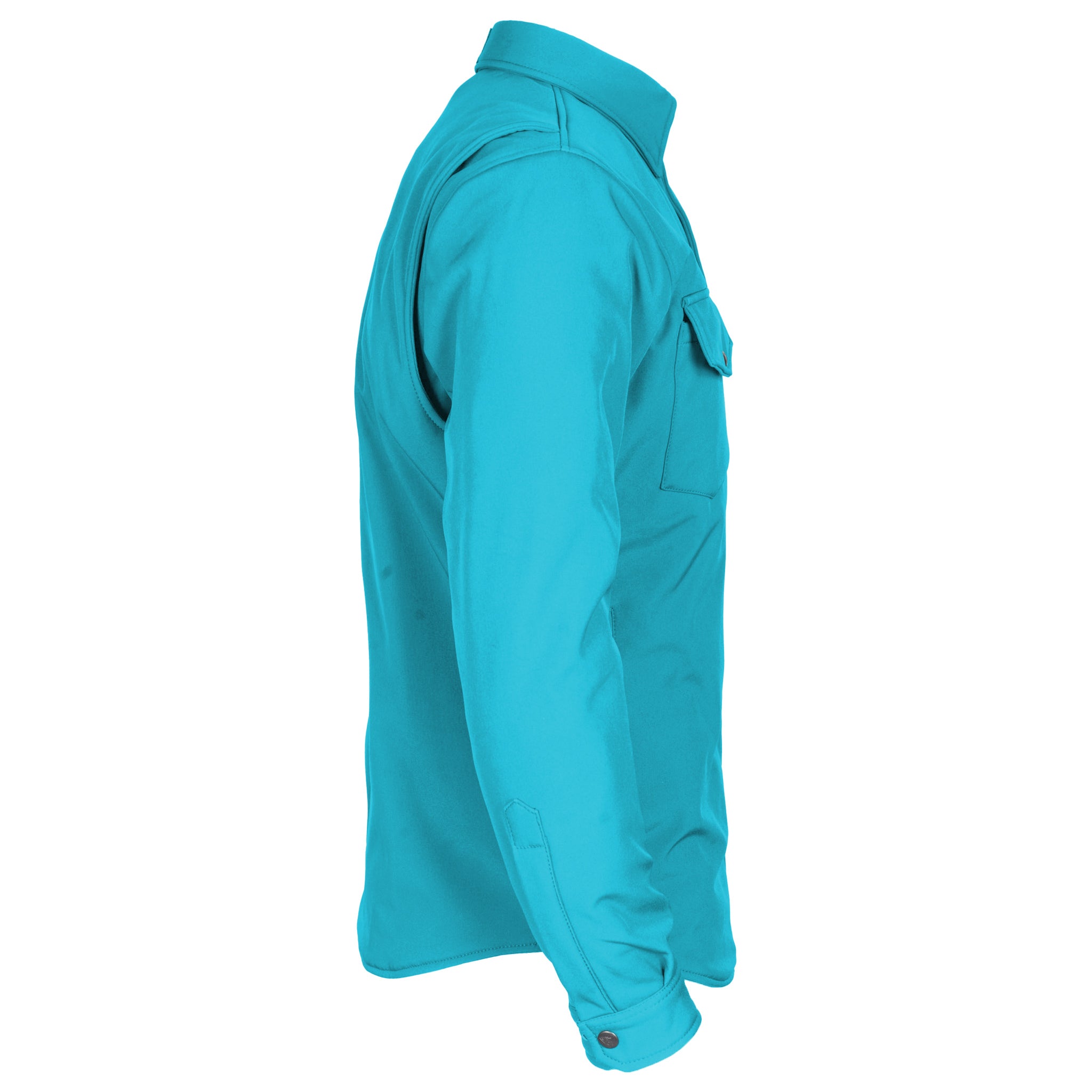 Protective SoftShell Winter Jacket for Men - Arctic Blue Matte with Pads