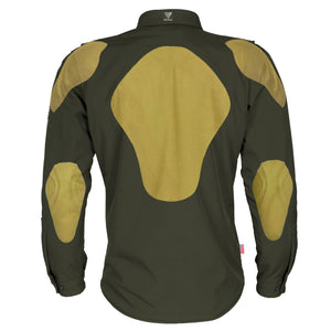Men's-SoftShell-Winter-Jacket-Army-Green-Matte-Back-with-Pads