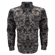 Protective SoftShell Winter Jacket for Men - Camouflage Devil Six with Pads