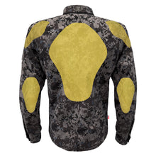Protective SoftShell Winter Jacket for Men - Camouflage Devil Six with Pads