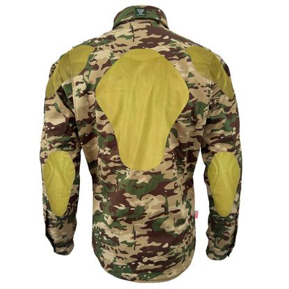 Protective SoftShell Winter Jacket for Men - Camouflage Delta Four with Pads
