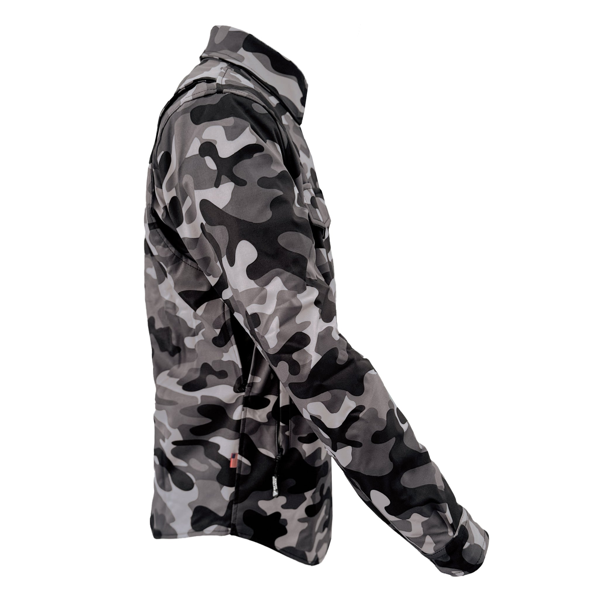 Protective SoftShell Jacket - Camouflage Gray with Pads
