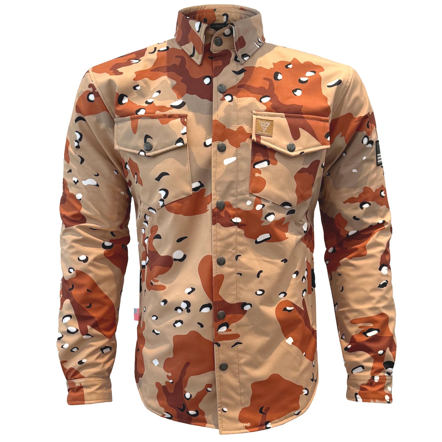 Protective SoftShell Winter Jacket for Men - Camouflage Dagger Two with Pads