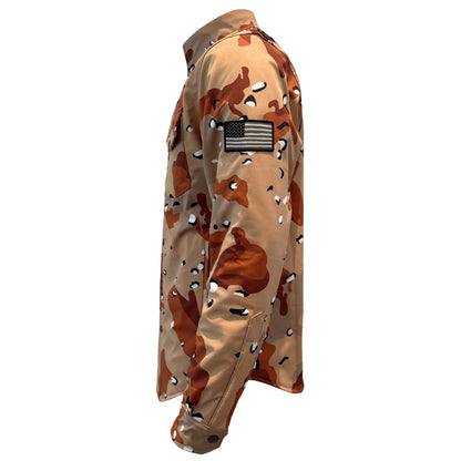 Protective SoftShell Winter Jacket for Men - Camouflage Dagger Two with Pads