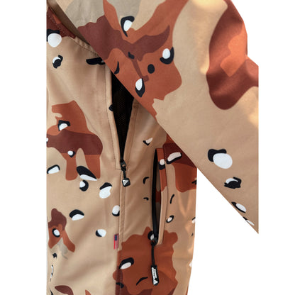 Protective SoftShell Winter Jacket for Men - Camouflage Dagger Two with Pads