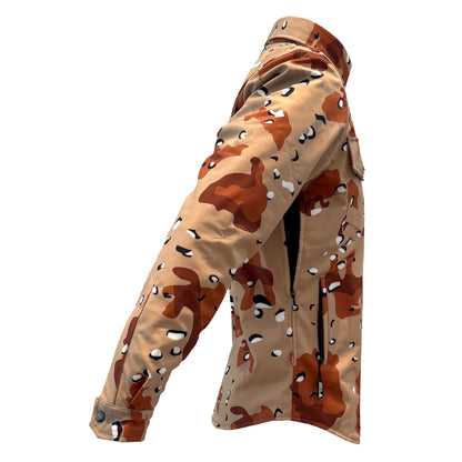 Protective SoftShell Winter Jacket for Men - Camouflage Dagger Two with Pads