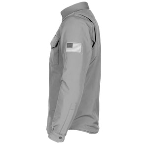 Men's-Softshell-Jacket-Gray-Solid-Left