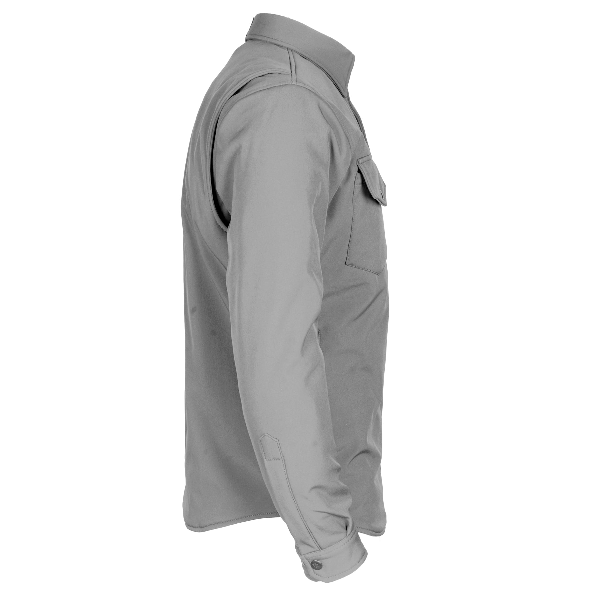 Men's-Softshell-Jacket-Gray-Solid-Right