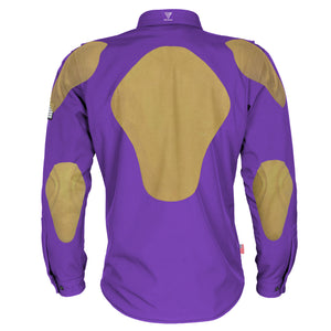 Protective SoftShell Winter Jacket for Men - Purple Matte with Pads