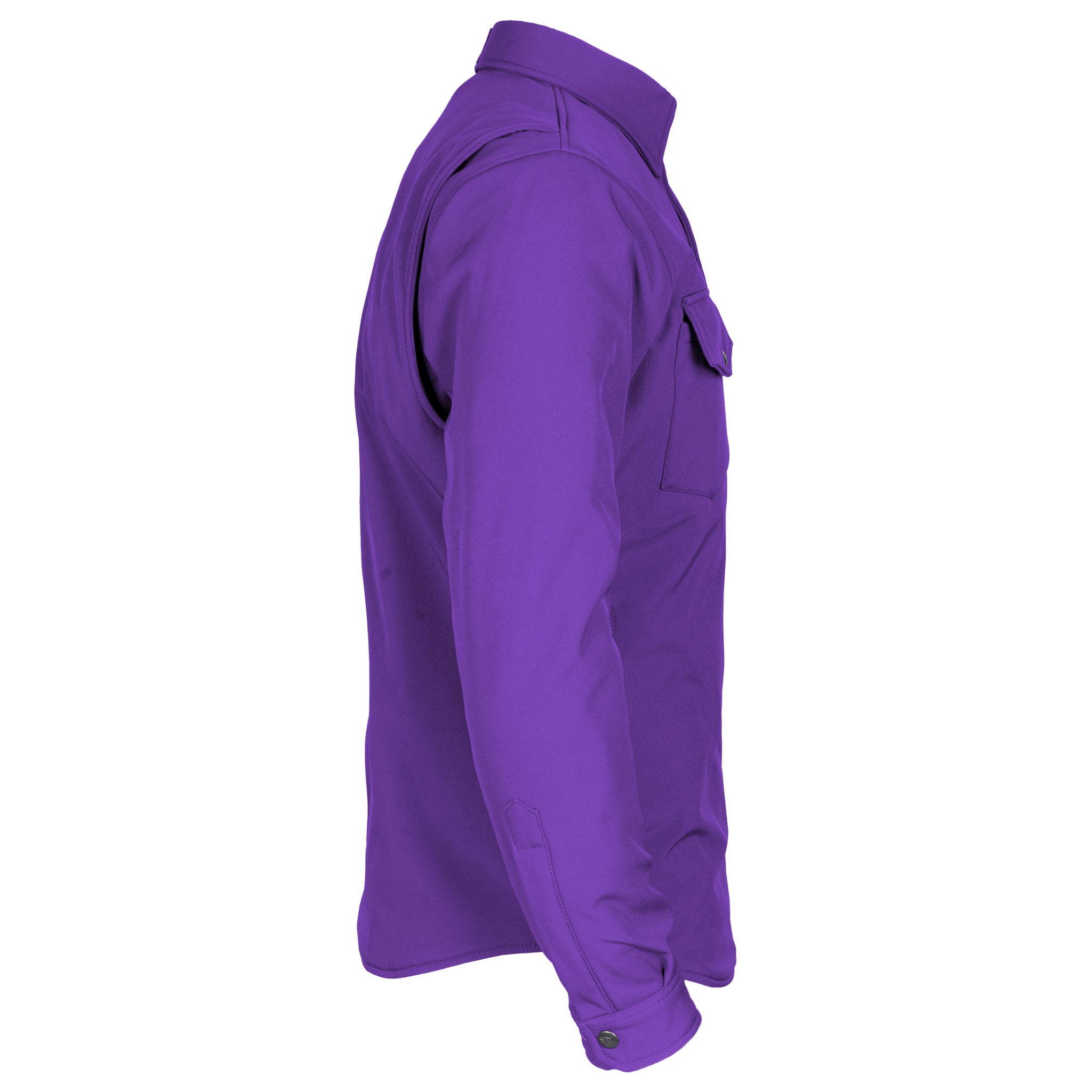 Protective SoftShell Winter Jacket for Men - Purple Matte with Pads