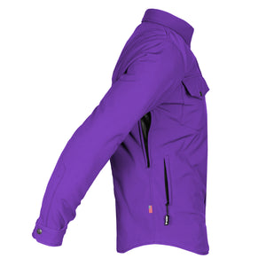 Protective SoftShell Winter Jacket for Men - Purple Matte with Pads