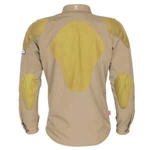 Protective SoftShell Winter Jacket for Men - Khaki Matte with Pads