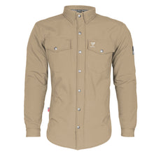 Protective SoftShell Winter Jacket for Men - Khaki Matte with Pads